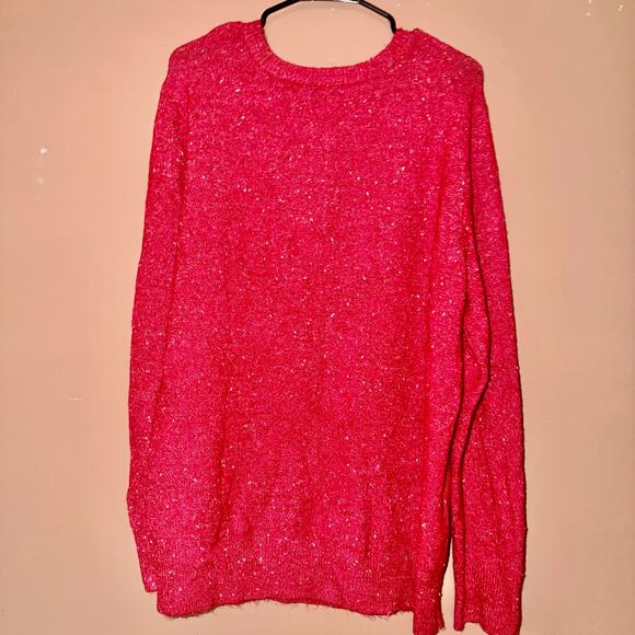 Rockin Around Women's Sequin Candy Cane Christmas Sweater Red - Size XXL - Picture 8 of 8